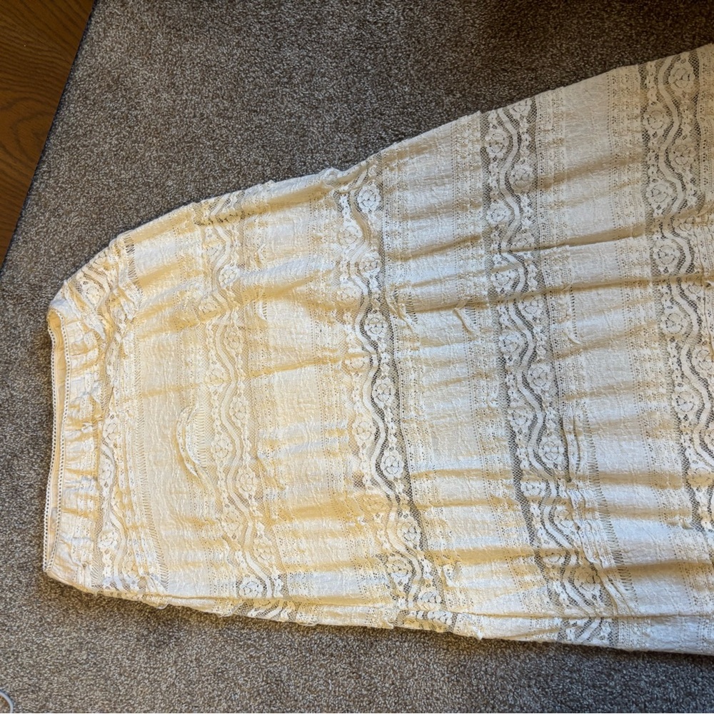 American Eagle Outfitters Cream Maxi Skirt